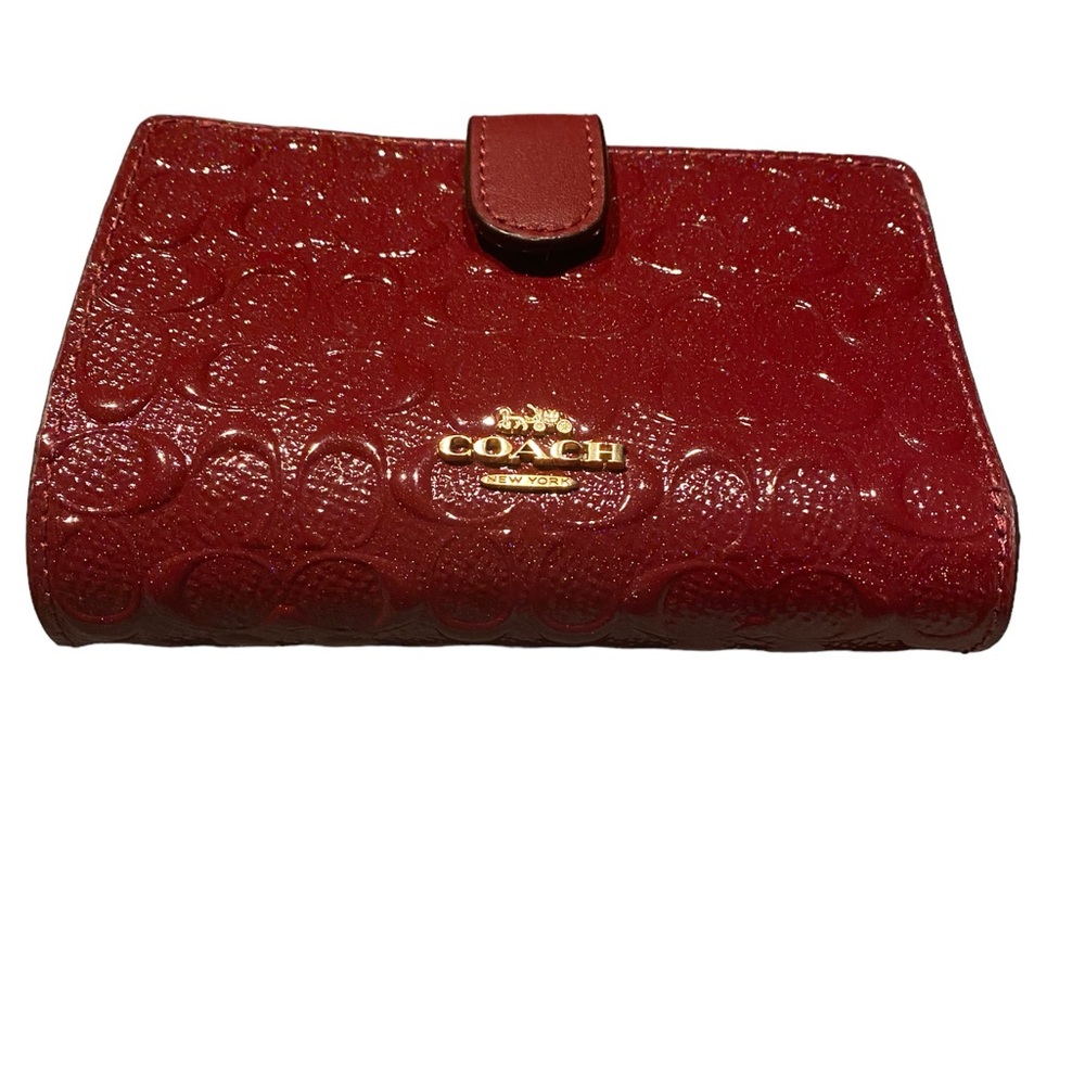 Coach wallet sparkly cherry red BNWT